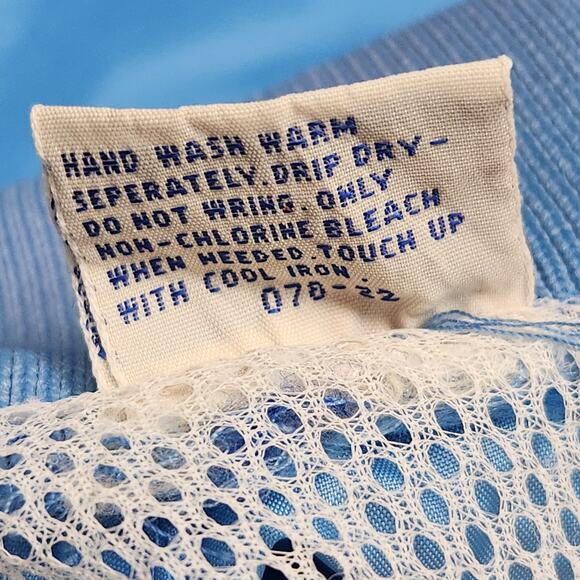 VINTAGE IZOD LACOSTE Jacket Mens Medium Blue Windbreaker 90s Retro Vented Light - Picture 14 of 15